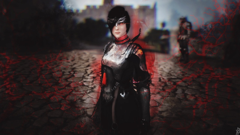 young women, night, fashion, video games, women, teenager, lifestyles, outdoors, focus on foreground, looking at camera, Black Desert, clothing, beautiful woman