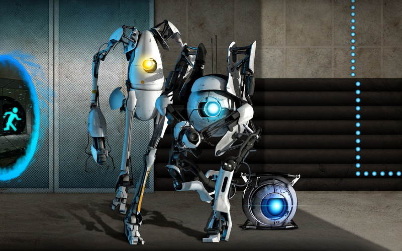 portal, video games, hd, 1080P, robot, wheatley