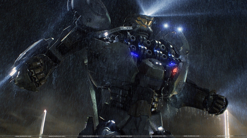rain, Pacific Rim, movies, 1080P, mech