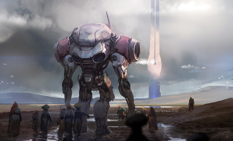 futuristic, 720P, giant, robot