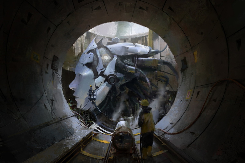 Giant, Sci Fi, Robot, Building, 1080P