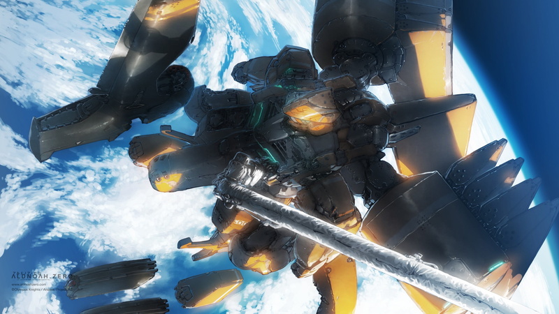 water, anime, transportation, mode of transportation, mech, lighting equipment, technology, graphic, day, flying, sky, cloud - sky, air vehicle