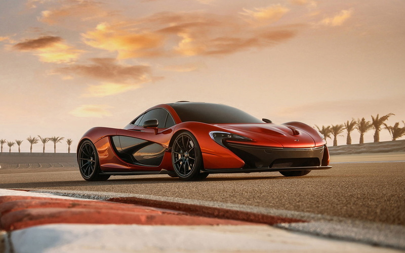 red, Supercar, 1080P, McLaren, p, Orange