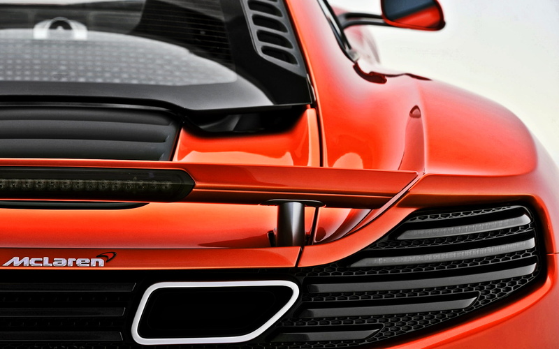 vehicle part, industry, clean, no people, 720P, backgrounds, car, freight transportation, motor vehicle, McLaren P1, orange color, black color, mode of transportation