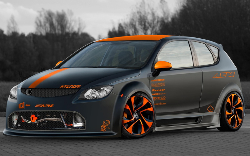 alpine, orange, hatchback, 2560x1600, door, 2K, cars, black, hyundai, hyundai i30