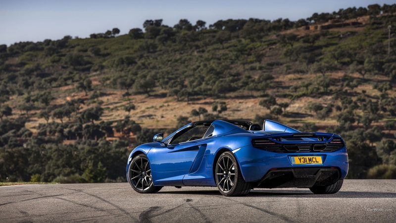 mode of transportation, motor vehicle, car, driving, travel, nature, land vehicle, day, McLaren MC4-12C, land, blue, 1080P, people, road, convertible
