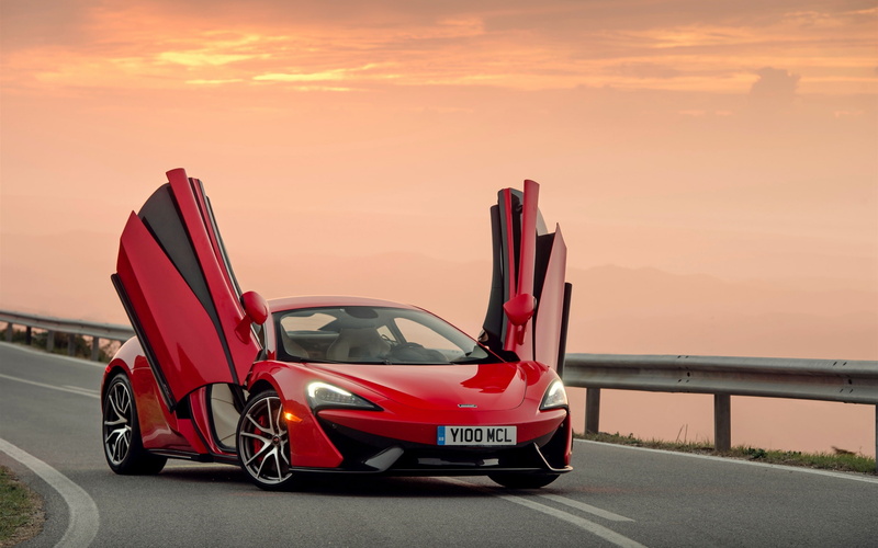 Red, Supercar, 570S, McLaren, s, Opened, 2K, Doors