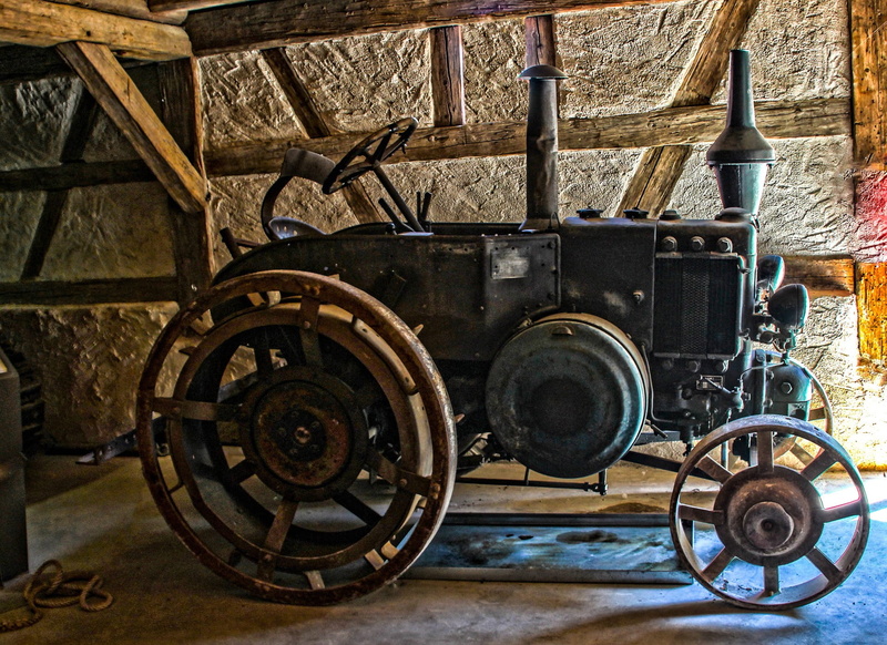 custom, cart, built structure, machine, metal, obsolete, technology, wood - material, deterioration, 1080P, abandoned, no people, wheel, outdoors, machinery
