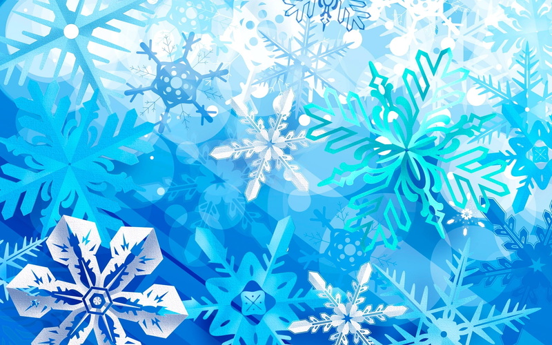 Design, Snowflake, Blue, 1080P, Winter, Art