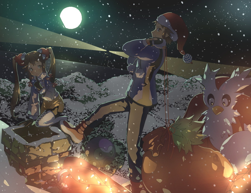 Pokemon: Black and White 2, Delibird (Pokémon), Rosa (Pokemon), 1080P, Pokémon, Kyouhei (Pokemon), Christmas, Castform (Pokémon)