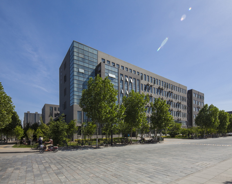 office building exterior, tree, nature, national taiwan normal university, modern, shijiazhuang, plant, street, day, building exterior, no people, architecture
