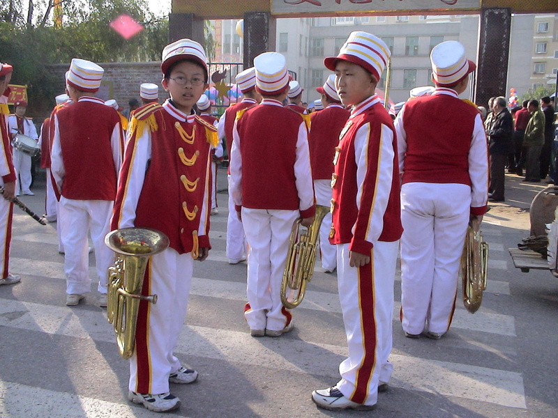 adult, marching band, military, 1080P, looking, beside, feast day, cheerful, street, Music, helmet, music, orchestra, real people, group of people, headwear
