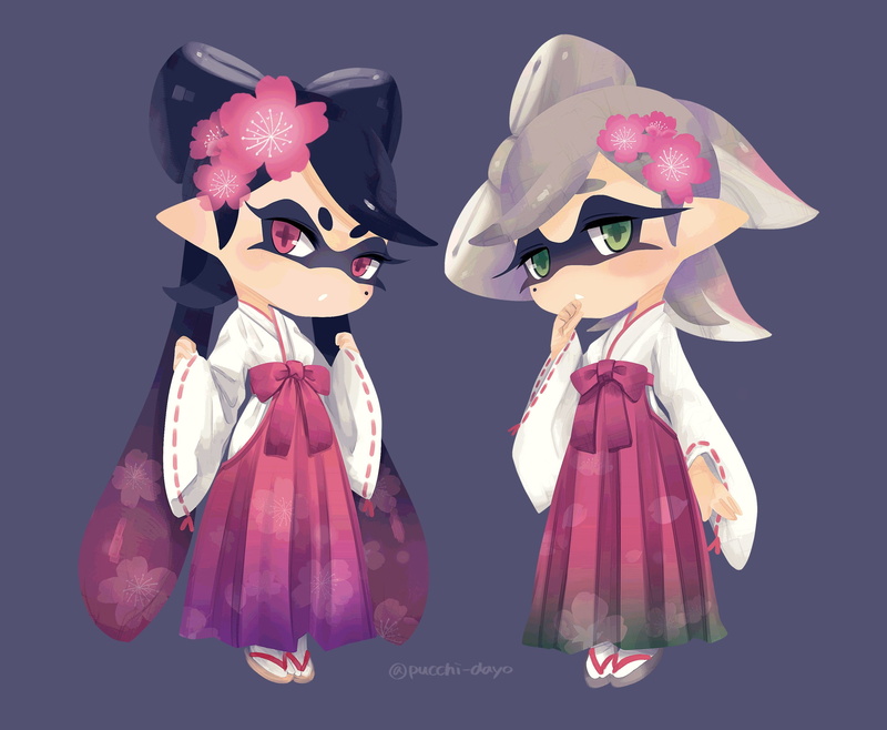 splatoon, (splatoon), aori, 2K, symbol-shaped, hair, hotaru, pupils