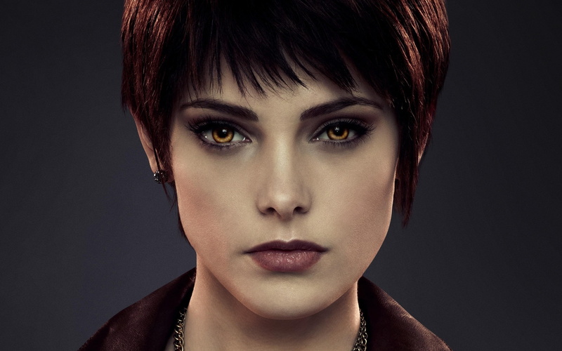 1080P, women, Ashley Greene, actress, Alice (Twilight), redhead, face, Twilight, yellow eyes, short hair, movies