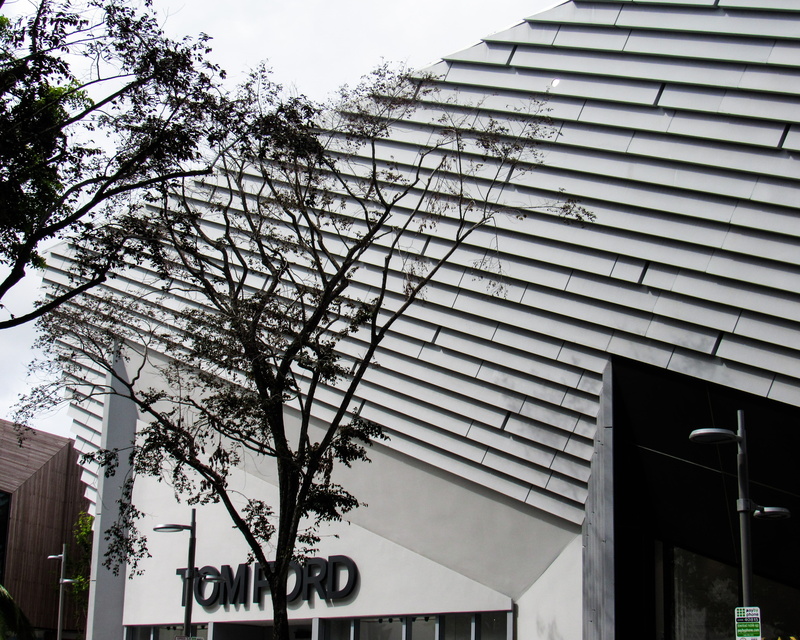 office building exterior, day, office, tom ford, low angle view, no people, built structure, modern, city, outdoors, growth, miami design district, architecture