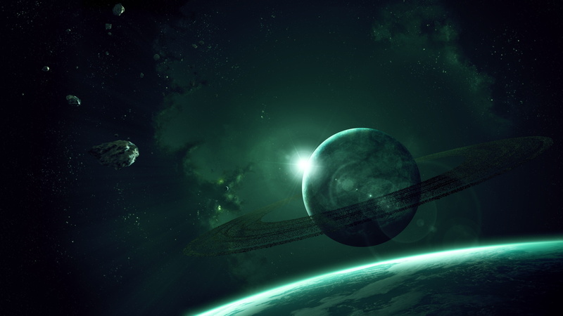 aircraft, outer, digital art, 2K, hd, space, outer space, digital, art
