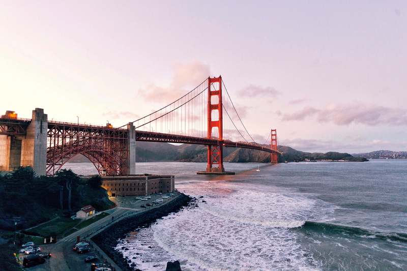 connect, cloud - sky, destination, golden gate bridge, connection, path, attraction, bay of water, travel destinations, nature, bridge - man made structure