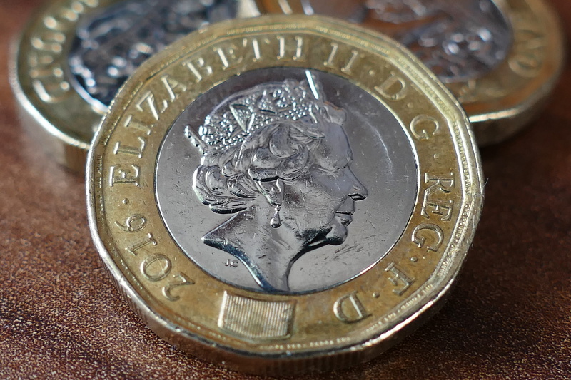 pound coin, profit, britain, business, uk, economy, bimetallic, no people, mint, credit, payment, finance, revenue, silver colored, close-up, metal, silver - metal