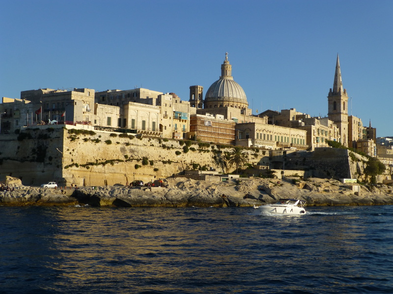 historic, 4K, place of worship, maltese, outdoors, architecture, history, building exterior, clear sky, travel destinations, waterfront, no people, travel