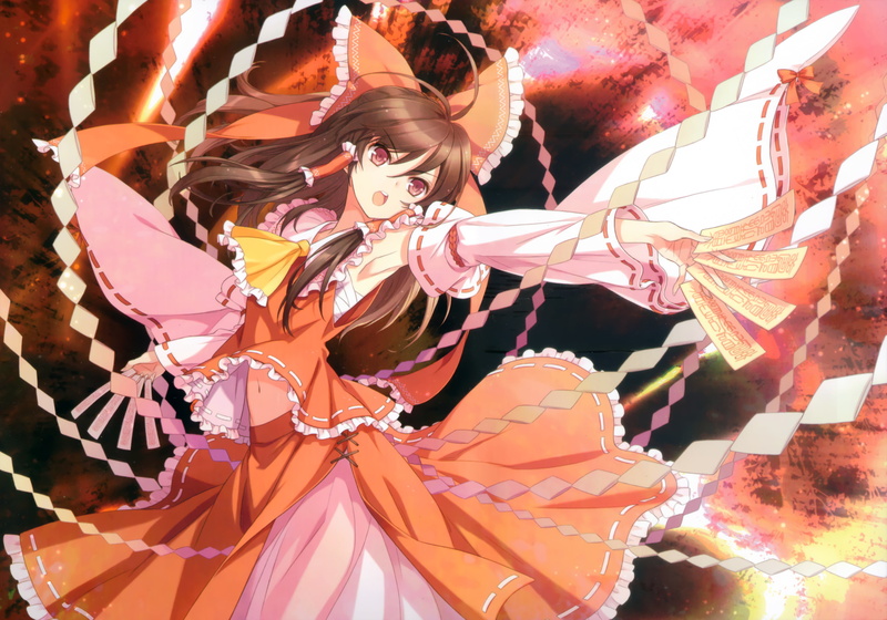 reimu, touhou, scan, 2K, hakurei