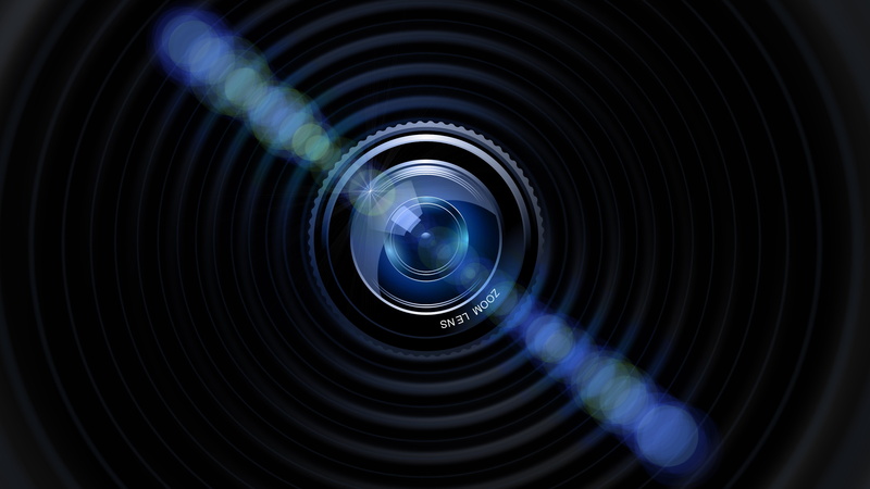 blue, circle, photographic equipment, digital camera, 4K, close-up, no people, photography, camera - photographic equipment, pattern, concentric, selective focus