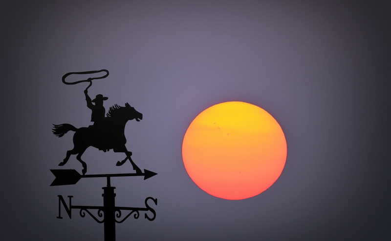 sun, weathercock, big, indicator, Sunset, Cowboy, Wind, South, North, 4K, Horse, windvane, weathervane, set, Silhouette, Photography, vane, Direction