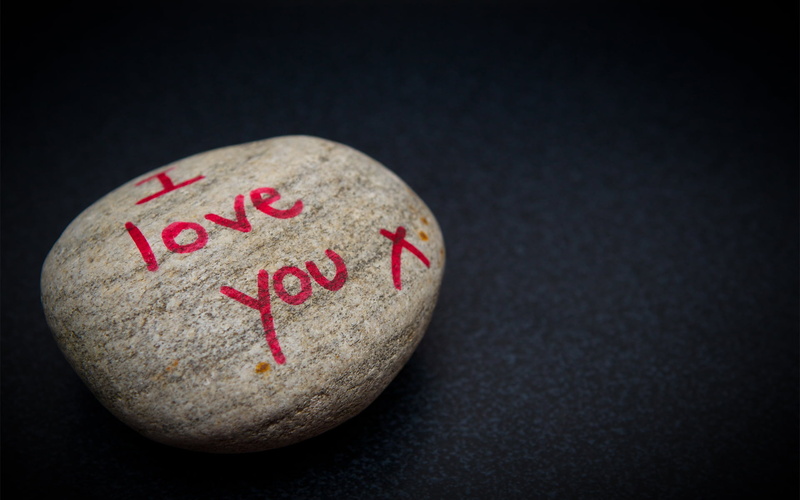 recognition, background, i love you, stone, 1080P, the inscription