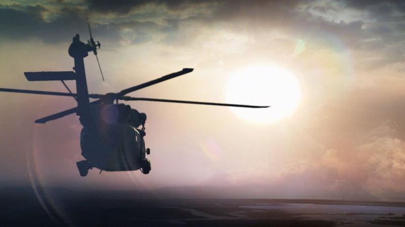 resident evil 7, sunset, transportation, armed forces, helicopter, lens flare, sunlight, screen shot, sun, sky, low angle view, Resident Evil, flying, mode of transportation