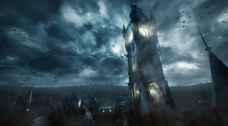 no people, spirituality, Thief, building exterior, sky, religion, gothic style, clock, dusk, Games, city, 2014, architecture, power in nature