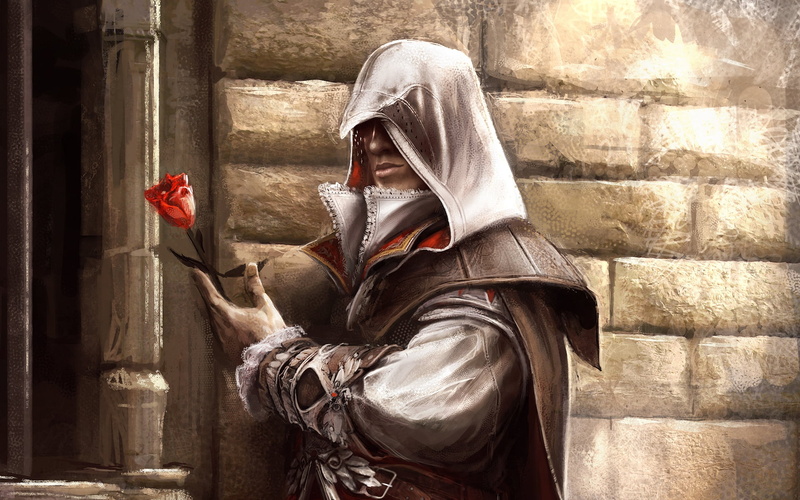 hand, belief, assassin, spirituality, danger, picture, ezio, fan art, hood - clothing, cultures, day, 1080P, real people, built structure, wall - building feature