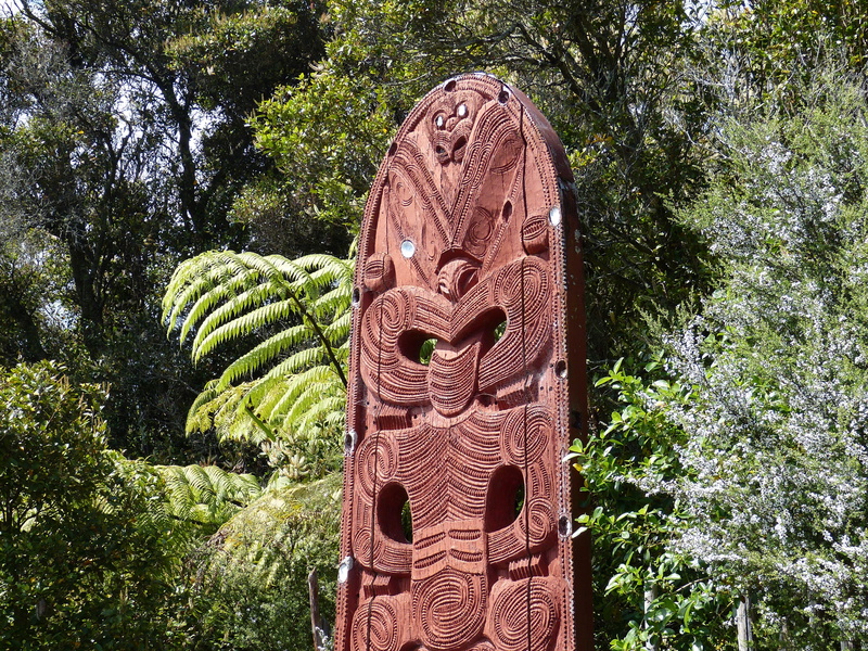 native american, craft, head, outdoor, new zealand, belief, growth, tongue, carve, sculpture, painted, north island, spirituality, low angle view, human representation
