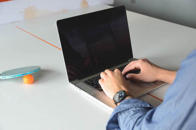 wearing, laptop, creative, office, blue, using laptop, technology, 4K, human body part, one person, startup, plan, macbook, furniture, internet, person