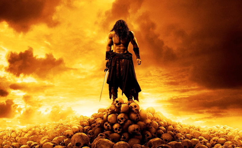 real people, orange color, sunset, beauty in nature, 1080P, 2011, outdoors, the barbarian, sword, holding, movie, man, nature, women, leisure activity