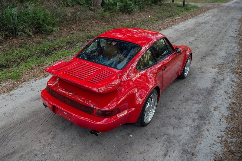 1994, cars, red, turbo, flachbau, 720P, (964), porsche, us-spec, 911
