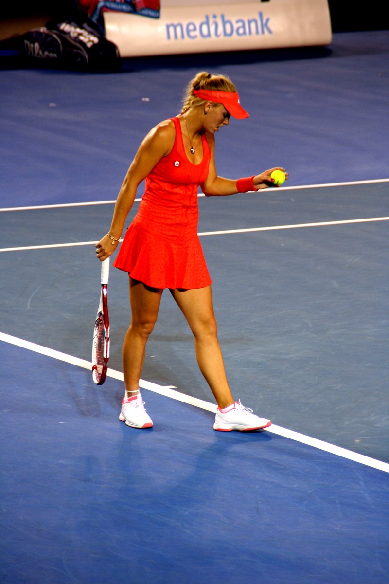 woman, performing, female athlete, serve, shorts, stage, player, clothing, sports clothing, skill, motion, female, full length, rod laver arena, premium