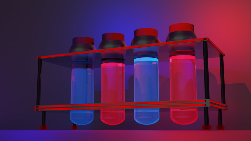 neon, Blender, 3D Abstract, science fiction, fantasy art, 3D graphics, Color Burst, cyberpunk, 1080P, potions