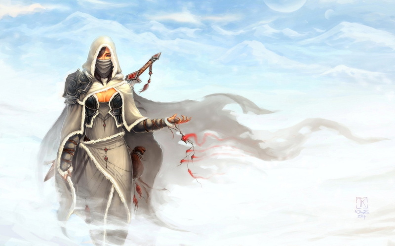 capes, ninjas, 1080P, swords, hd, drawn, artwork, warriors, wind, art, weapons, x, women, armor, amulet