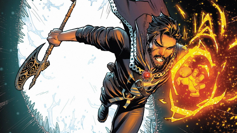Comics, Axe, Magic, Comic, Hero, Amulet, Cape, 1080P, Doctor Strange, Marvel, MAG, The wizard, Cloak, Superhero, Beard