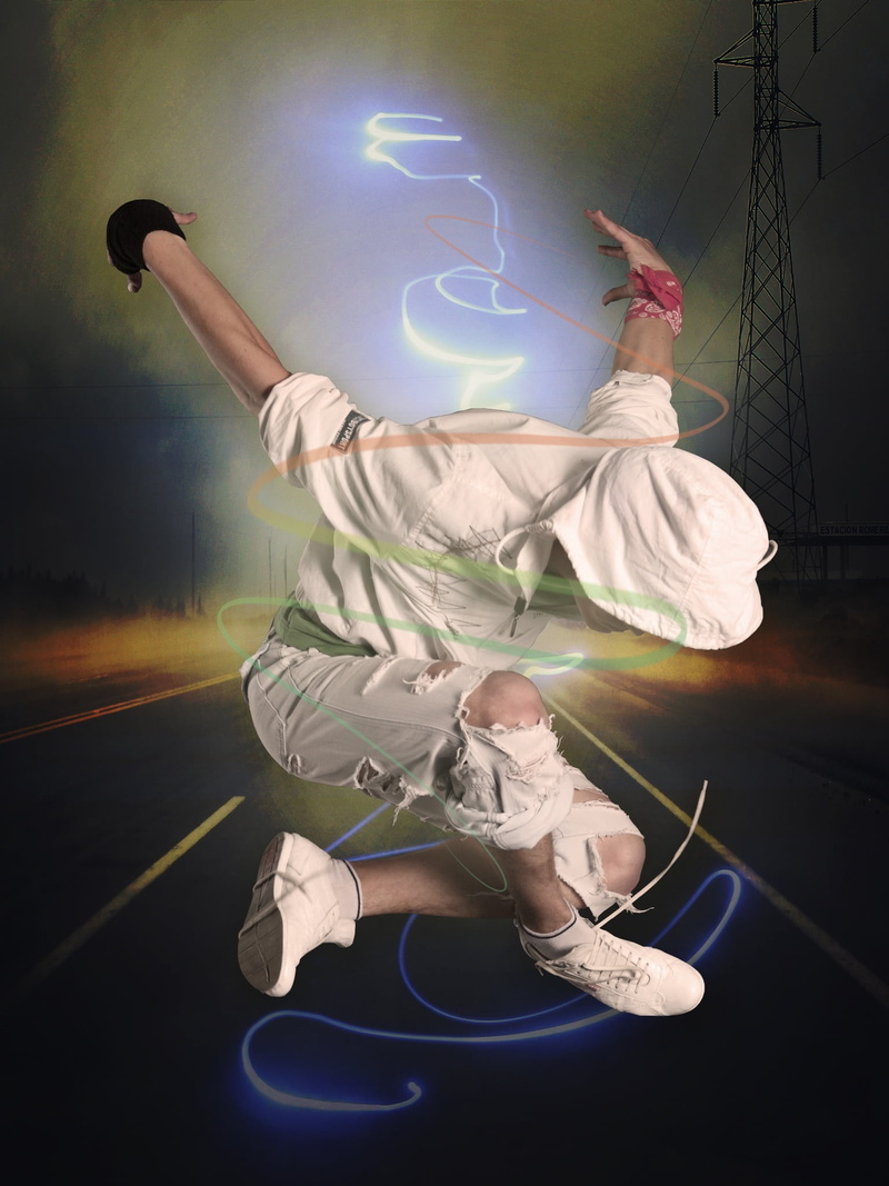 light painting, male, glowing, modern, street dance, lighting equipment, composing, light - natural phenomenon, real people, dancer, teenager, fashion