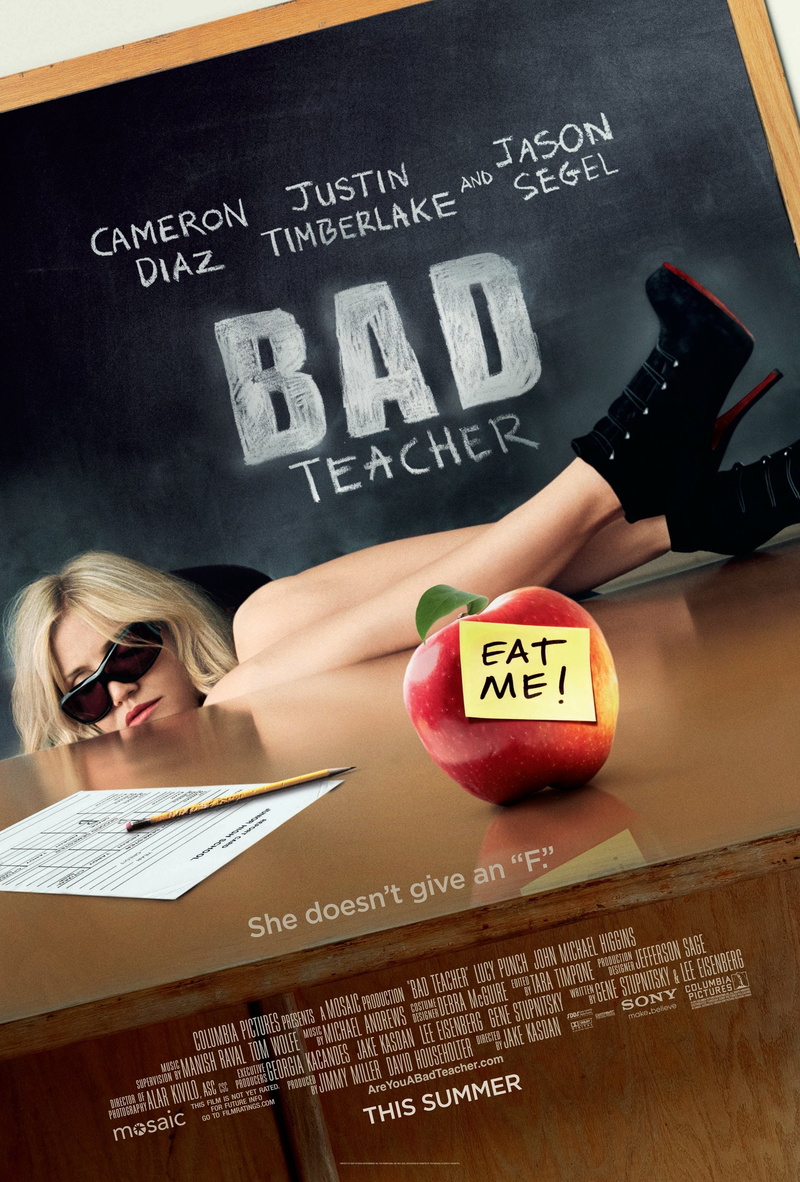 posters, heels, technology, art, apples, chalkboards, cameron, 2K, x, movie, teacher, diaz, high, bad, hd, high heels, Cameron Diaz, apple