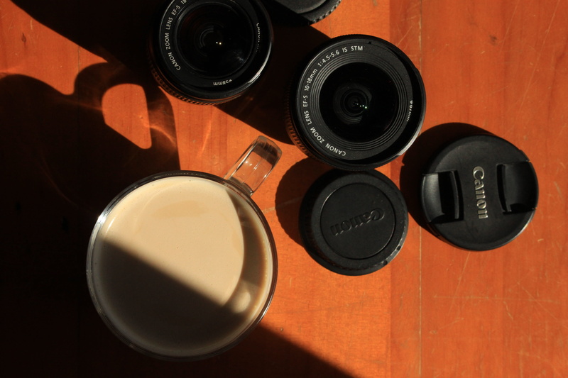 directly above, technology, shadow, container, photography themes, cup, coffee, drink, black color, lens - optical instrument, wood, still life, indoors