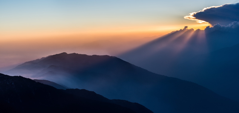 dawn, hour, morning, travel, silhouette, environment, nature, cloud - Sky, mountain Peak, dusk, clear, golden, fog, cloudscape, mountain Range, sky, cloudy