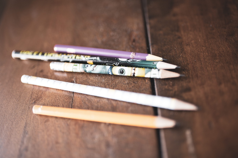 wood - material, technology, brown, directly above, no people, sharp, table, communication, pencils, selective focus, pencil box, musical instrument, flute