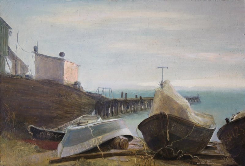 Boats in Kerch, the bridge, 1080P, Aibek Begalin, One thousand nine hundred eighty four