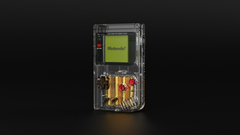 Retro console, 3d, 4K, gameboy, Nintendo