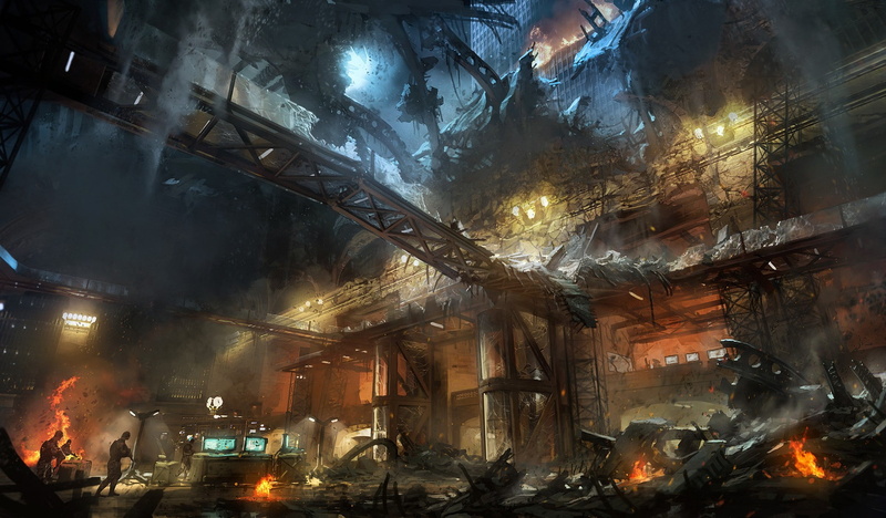 architecture, glowing, video games, smoke - physical structure, metal, heat - temperature, industry, 1080P, lighting equipment, metal industry, Crysis 2