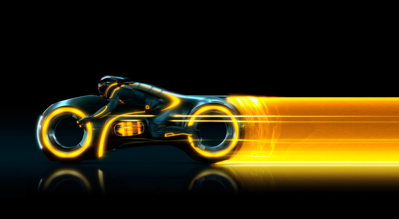 legacy, copy space, Tron Legacy, shape, night, light - natural phenomenon, yellow, black color, mode of transportation, black background, tron, three dimensional