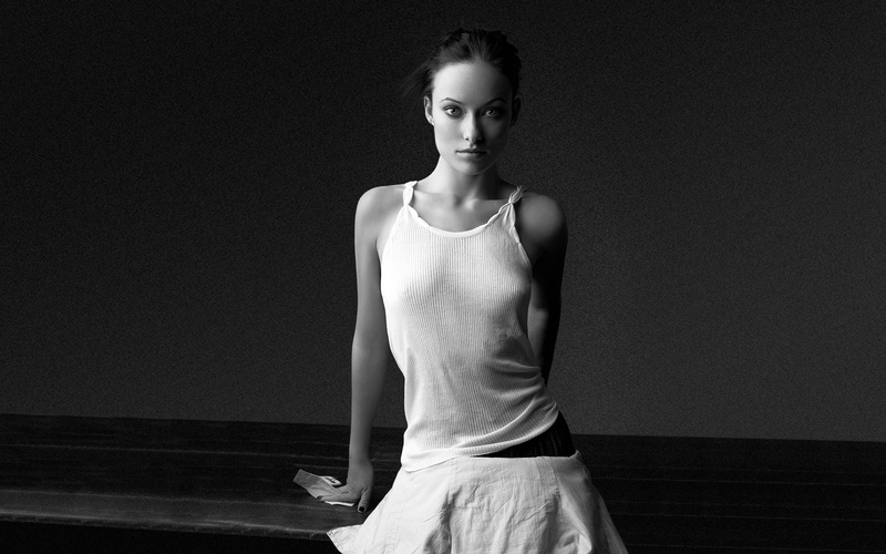 2K, celebrities, actress, necks, olivia, wilde, woman, monochrome, olivia wilde