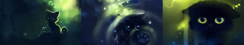 multiple, kitten, felin, draw, chaton, kitty, screen, monitor, 5K, cat, dessin, apofiss, tripple, mignon, cute, bubble, chat, multi, drawing