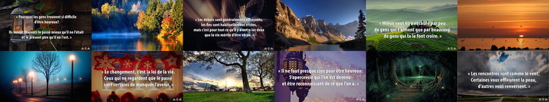 monitor, multiple, quote, multi, citation, mosaique, francais, mosaic, french, screen, nature, tripple, 5K